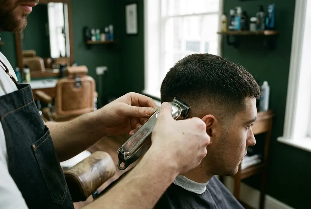 Barbers at work in a UK business