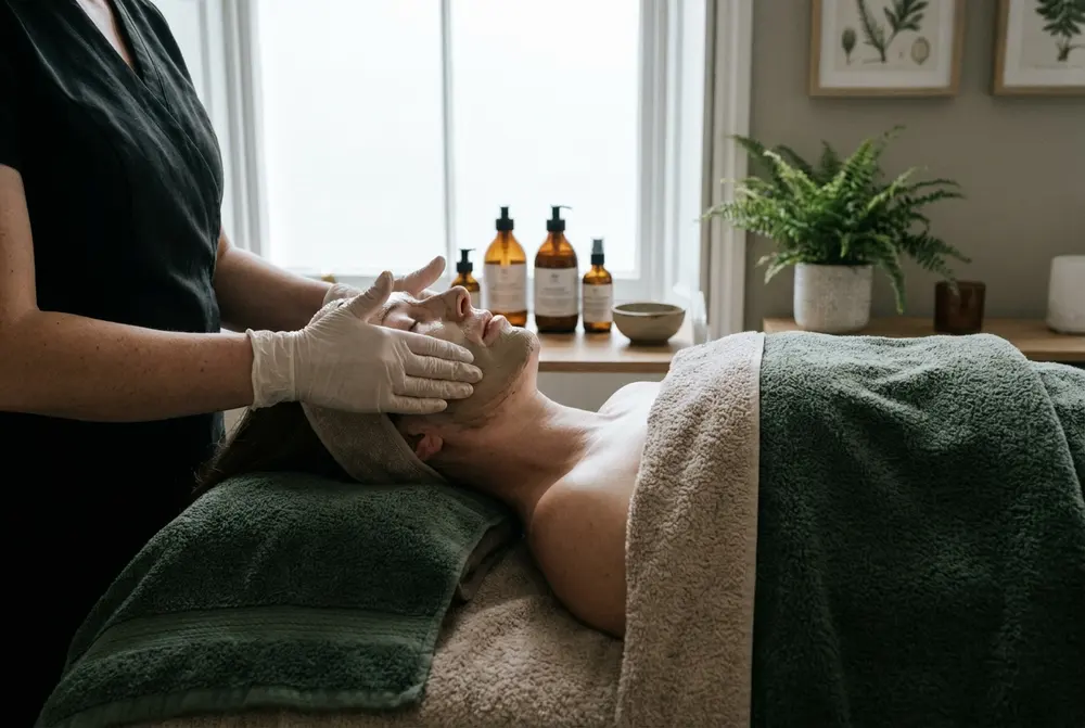 Beauty salons at work in a UK business